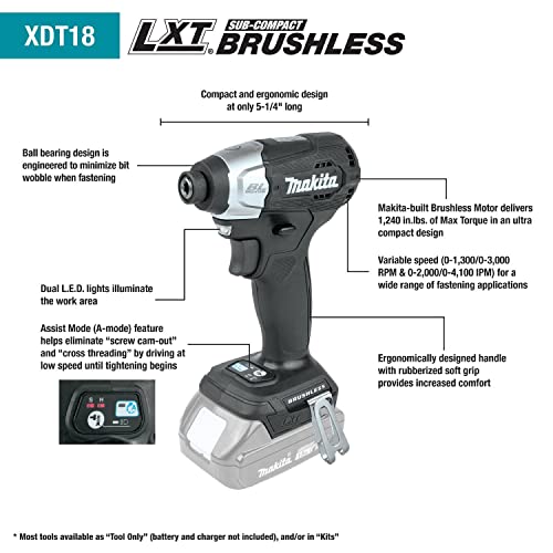 Makita Cx205Rb 18V Lxt® Lithium-Ion Sub-Compact Brushless Cordless 2-Pc. Combo Kit (2.0Ah) #TOP1