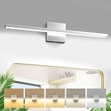 Lámpara Moderna para Tocador de Baño, 60cm Luz de Tocador, 5CCT Lámpara para Espejo de Baño, Lampara de Pared para...