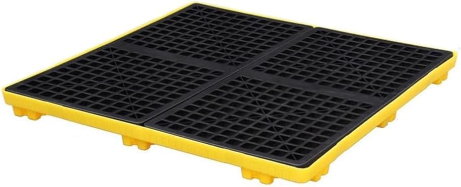 Genérico Plataforma Modular antiderrame para contención de palés, almacenes, fábricas, Bandeja de Drenaje antifugas para bidones, sótano, Bandeja de retención para Tanques de Aceite, Plataforma modul
