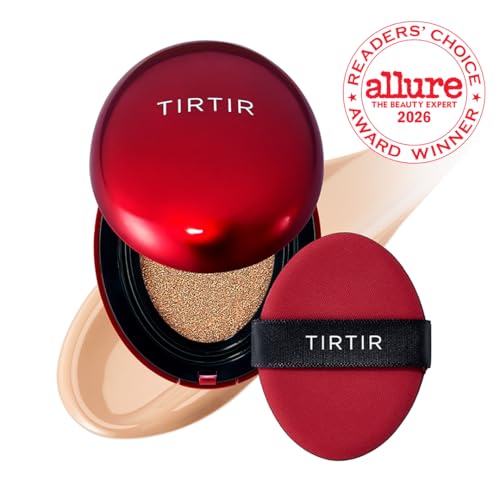 Image of [*Mini Size*] TIRTIR Mask Fit Red Cushion Foundation | Full coverage, Weightless, Skin fit, Satin Glow Finish, Korean Makeup BB Foundation, beauty, Tattoo cover up, Buildable (#24N Latte, 0.15 Fl Oz)