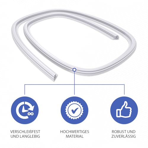 VIOKS Türdichtung 2m zum Selbstanfertigen ohne Magnet Weiß für Kühlschrank/Dichtung zum Zuschneiden Zubehör für Kühl Gefrierkombination, Kühlschrank