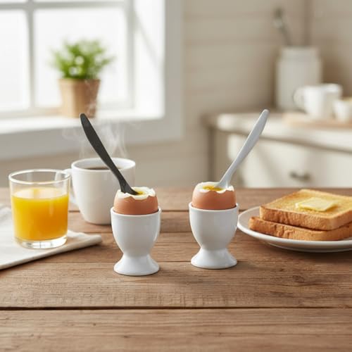Miniatura 2 de Com-Four Cucharas De Plástico Para Huevos 24x - Cucharas De Postre Reutilizables - Cucharas De Plástico Sin Bpa - Cubiertos Reutilizables Aptos Para Lavavajillas 24 Piezas - Gris