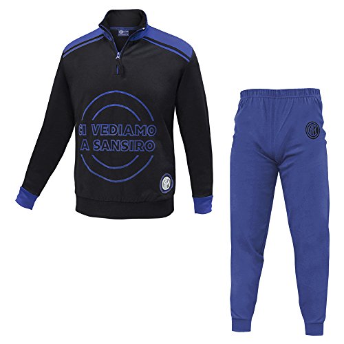 Planetex - A.14052 Pijama/chándal de algodón afelpado del Inter, producto oficial Nero Art.14052 44/S 