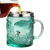 Diseño 3D Alien: cuenta con un detallado patrón alienígena en relieve 3D en la taza, por lo que es un recipiente de bebidas divertido y llamativo adecuado para coleccionistas, amantes de la novedad o añadir un toque a las pausas de café