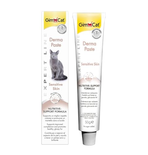Image of DynamicSales (India) GimCat Derma Paste for Cats | Skin & Coat Support Formula for All Life Stages | Helps Maintain Healthy Skin and Shiny Coat | 50 g