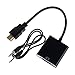 Price comparison product image LoongGate HDMI to VGA with Audio Adapter, Gold-Plated 1080P Active HDMI to VGA Adapter Video Converter Male to Female with 3.5mm Audio Port Cable for PC/Laptop/DVD (Black)