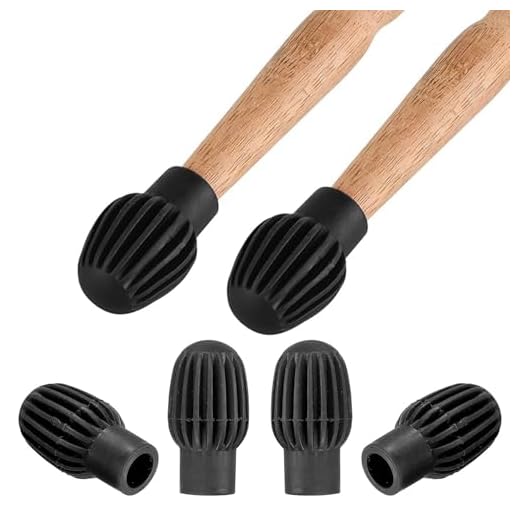 Baquetas de Silicona, Amortiguador de Tambor Baquetas, Silencio Tambor, Punta Silenciosa Baqueta, Punta de Práctica para Baquetas, Mudo Accesorio de Instrumentos Musicales, 3.3CM × 2.3CM, 4 Piezas