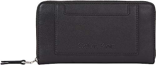 Calvin Klein Damen Portemonnaie Zip Around Groß, Schwarz (Ck Black), Onesize