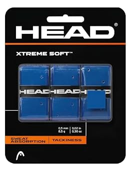 HEAD Xtreme Soft Tennis Racquet Overgrip, 3-Pack, Blue