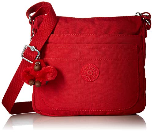 Kipling Women’s Sebastian Crossbody, Super Light, Durable Messenger, Nylon Shoulder Bag, Cherry #TOP15