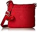 Kipling Womenâ€™s Sebastian Crossbody, Super Light, Durable Messenger, Nylon Shoulder Bag, Cherry