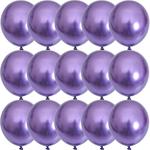 OTMVicor 12inch Metallic Happy Birthday Balloons,15pcs Latex Mixed Color Balloons for Birthday Party Decoration