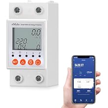 eMylo Smart Watt Meter Single-Phase AC 63A 80-400V, Tuya WiFi Power Meter Energy Monitor APP Remote Control, Circuit Breaker and Leakage Protection Suitable for Apartment Factory Home Energy Monitor
