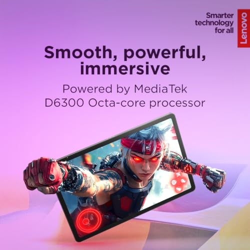 Image of Lenovo 11″ Tablet, 2.5K IPS Touchscreen Display (90Hz), 8-Core MediaTek Dimensity 6300, 8GB RAM, 512GB Storage (UFS+SD Card), All-Day Battery, Includes Stylus Pen + Protective Folio Case, Luna Grey
