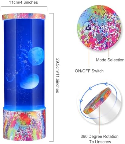 Jellyfish Lamp, KIKILIVE LED Jellyfish Tank Table Lamp with 17 Color Changing, Remote Control, Dimmable Night Light Table Lamp Gift for Kids, for Home Office Christmas Birthday Decoration 3 41AwVymXFJL. AC