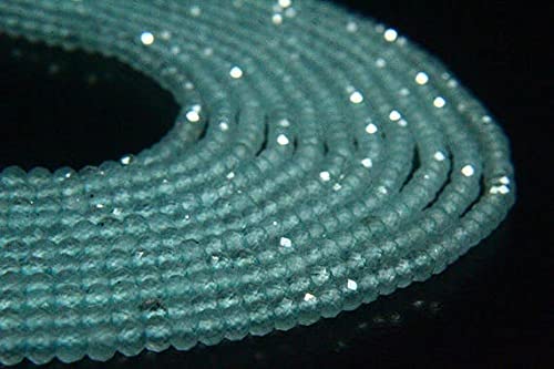 Calcédoine aqua perles rondelles micro cut de 2,5mm pour la création de bijoux en gemmes