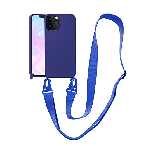 Image of Compatible with iPhone 12 Pro Max Case with Lanyard Crossbody iPhone Case with Strap Adjustable Shockproof Drop Protection Silicone Phone Cover for iPhone 12 Pro Max 6.7''