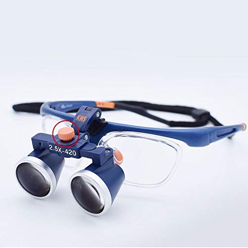 erkebspm Loupes médicales grossissantes Loupe binoculaire 3,5 x Loupes chirurgicales dentaires médicales avec Cadre en ABS (grossissement : 2,5 x)