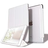GWAAN iPad 9.7インチ 第6世代 第5世代（2018年/2017年） iPad Air iPad Air2 と互換性あり 兼用ケース スマートカバー 三つ折り保護カバー クリアバックケース 自立スタンド・オートスリープ機能 軽量・薄型・ハードタイプ