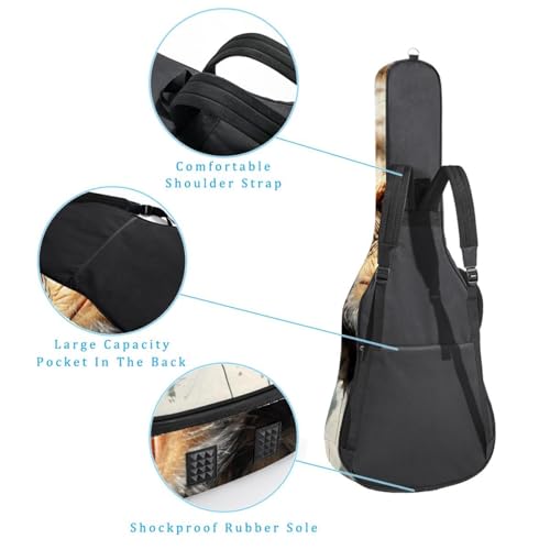 Étui pour guitare de 101,6 cm multicolore avec design singe original