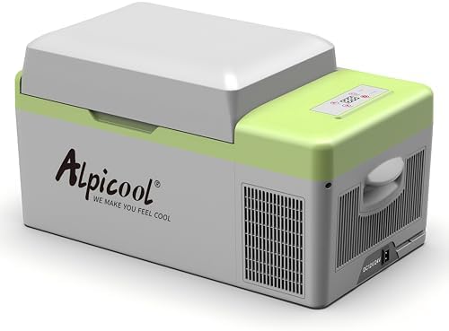 Alpicool 20L Car Fridge Freezer Portable Compressor Refrigerator, 12/24V DC & 230V AC Camping fridge -20โ~20โ, Energy Saving cooler for Caravan, Camping, Home, RV