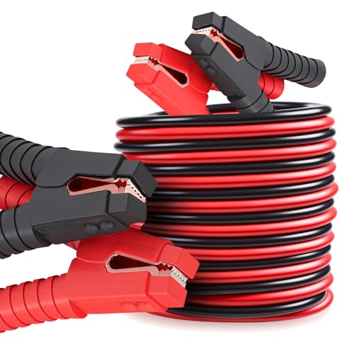 Voilamart Jump Leads Heavy Duty Car Battery Jump Leads 1200AMP 6M Booster Cables Jumper Cable for Petrol Diesel Car Van Truck (Includes Zipped Carry Bag with Handle)