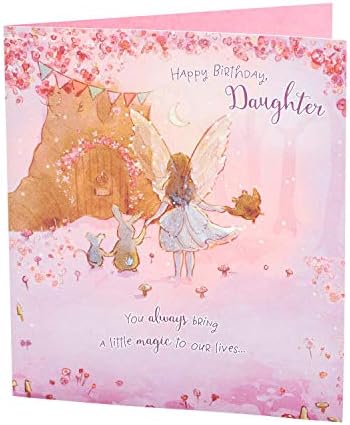 Daughter Birthday Card, Birthday Card for Girls, Pink Fairy Birthday Card for Daughter, from Parent Birthday Card