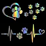 USTNIR Hundepfoten Vinyl Sticker, lustige, personalisierte Aufkleber für Auto, Motorrad, Haushalt und Fenster – Cooler Tuning-Style