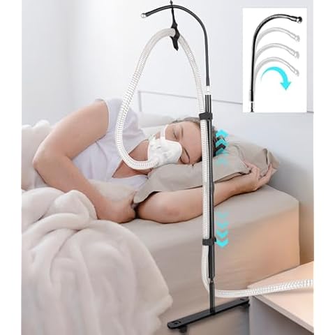 IKSTAR CPAP Hose Holder for Bed, Retractable Bedside CPAP Hose Tube Hanger, Lasts 10 Years, No Tangles, Blockage Prevention, Keep Your Air Hose Neatly Positioned for a Restful Night - Travel Ready! Cover