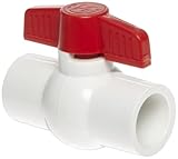 Hayward QVC1007SSEW Series QVC Compact Ball Valve, Socket End, White, 3/4