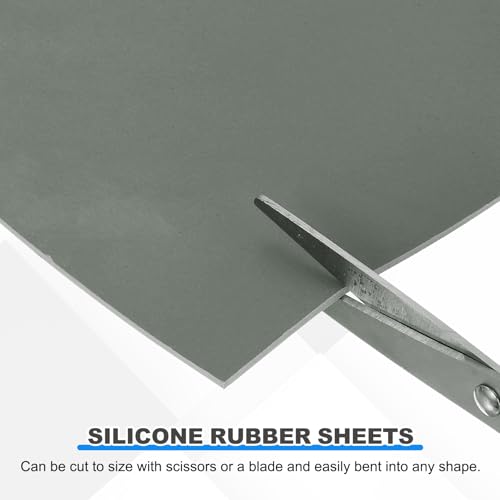 QUARKZMAN Silicone Rubber Sheet 1/4 Dick X 12 Breite X 12 Länge Antirutsch Dichtungsmaterial Silikonmatten Für Basteln Unterlagen Dichtungen Stoßfänger Polsterung DIY Material Grau