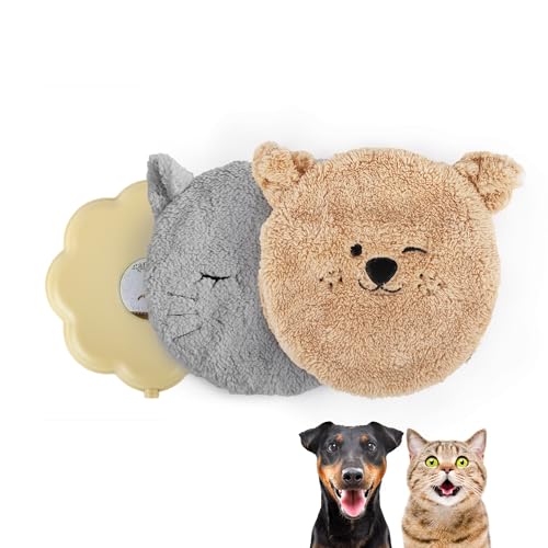 ALL FOR PAWS Heated Cat Bed Indoor, Microwavable Heating Pads for Cats, Puppies & Small Pets, Non-Electric Heating Dog Bed with 2 Cozy Covers
