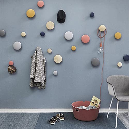 Livronic Coat Hook Wood Round Clothes Rack Wall Coat Hanger Mushroom Clothes Hook Wall Hanger Wooden Towel Hooks Pretty Home Decoration For Home Towel Hook (Color : L) #TOP5