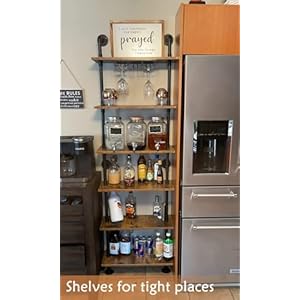 Ziothum 6 tier industrial pipe shelves shelf shelving rustic wood metal wrought iron ladder bookcase bookshelf wall mounted mount diy loft vintage floating hanging storage display 236x98x787  urban country home decor