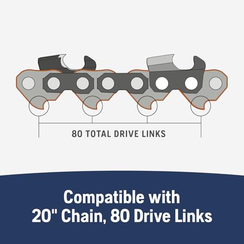 Husqvarna 599303280 X-Force 20 Inch Chainsaw Bar, .325" Pitch .050" Gauge, 80 Drive Links, Chainsaw Accessories, Gifts for Men by Husqvarna - Image 3