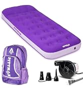 Pittman Outdoors AirBedz Kidmat Deluxe Twin Air Mattress for Kids | Includes Electric Pump & Colo...