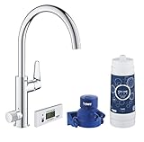 Grohe Blue Pure Baucurve - Grifo de cocina con filtro, Cromo, Ref.30385000
