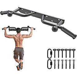 Kipika Heavy Duty Wall Mounted Doorway Pull Up Bar, Multifunctional Chin Up Bar, Portable Fitness Door Bar, Body Workout Home Gym System