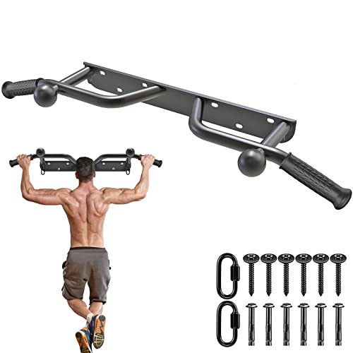 Kipika Heavy Duty Wall Mounted Doorway Pull Up Bar, Multifunctional Chin Up Bar, Portable Fitness Door Bar, Body Workout Home Gym System