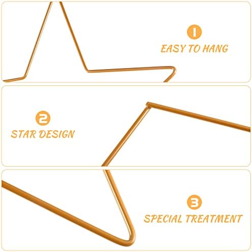 WINOMO Wreath Frame Metal Star Wreath Form for Thanksgiving Christmas New Year Holiday Decoration, 30CMx4MM