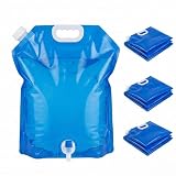 【LOT DE 4 PRATIQUE POUR MULTIPLES USAGES】 Vous recevez 4 bidons d'eau robustes ! Utilisez-en un pour le camping-car, un comme point d'eau pour les jeux d'extérieur des enfants, et les autres comme réserve d'eau potable pour les coupures de courant.