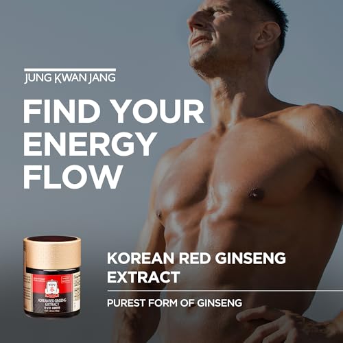 Image of JUNG KWAN JANG Korean Red Panax Ginseng Extract Extra Strength, Energy Boost, Performance, Boost Immune System, Stamina, Blood Circulation and Mental Health Support, Memory, Productivity - 240g