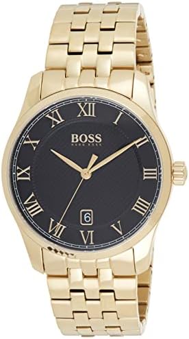 BOSS Men’s Analogue Quartz Watch with Gold Plated Strap 1513739