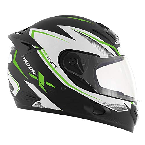 MIXS MX2 Carbon, Capacete Motociclista Adulto Unissex, Verde (Green), 60