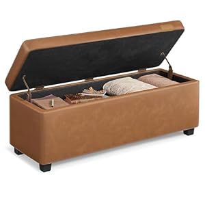 Mid-Century Modern Storage Ottoman – Elegant & Strong