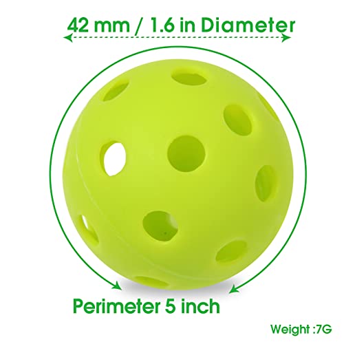 Avesfer Plastic Golf Practice Balls Soft [Anti-Crack] Limited Flight 42Mm Training Mini Balls Airflow Hollow For Swing Practice Driving Range Backyard At Home Use Indoor Green (20 Pcs) #TOP2