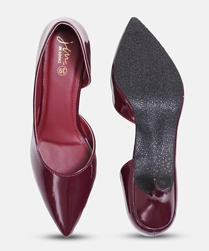 Image of JM LOOKS Women's Pointed Toe Kitten Heel Pumps Elegant Slip-On Dress Shoes for Wedding Party & Office