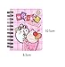 Molang MSGlobal 4 Pack Hard Cover Mini Ruled Spiral Notebook, Small Notepads 3.5x4, 4Designs, About 85 Pages Per Book
