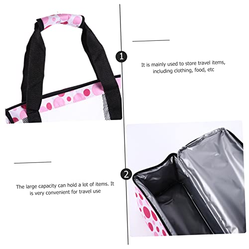 VALICLUD Armazenamento De 2 Peças Reutilizável Ultra Rosa Térmico Viagem De Almoço Bolsa De Viagem P