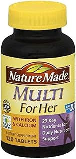 Nature Made Women's Multivitamin w/Iron & Calcium Dietary Supplement Tablets - 120ct